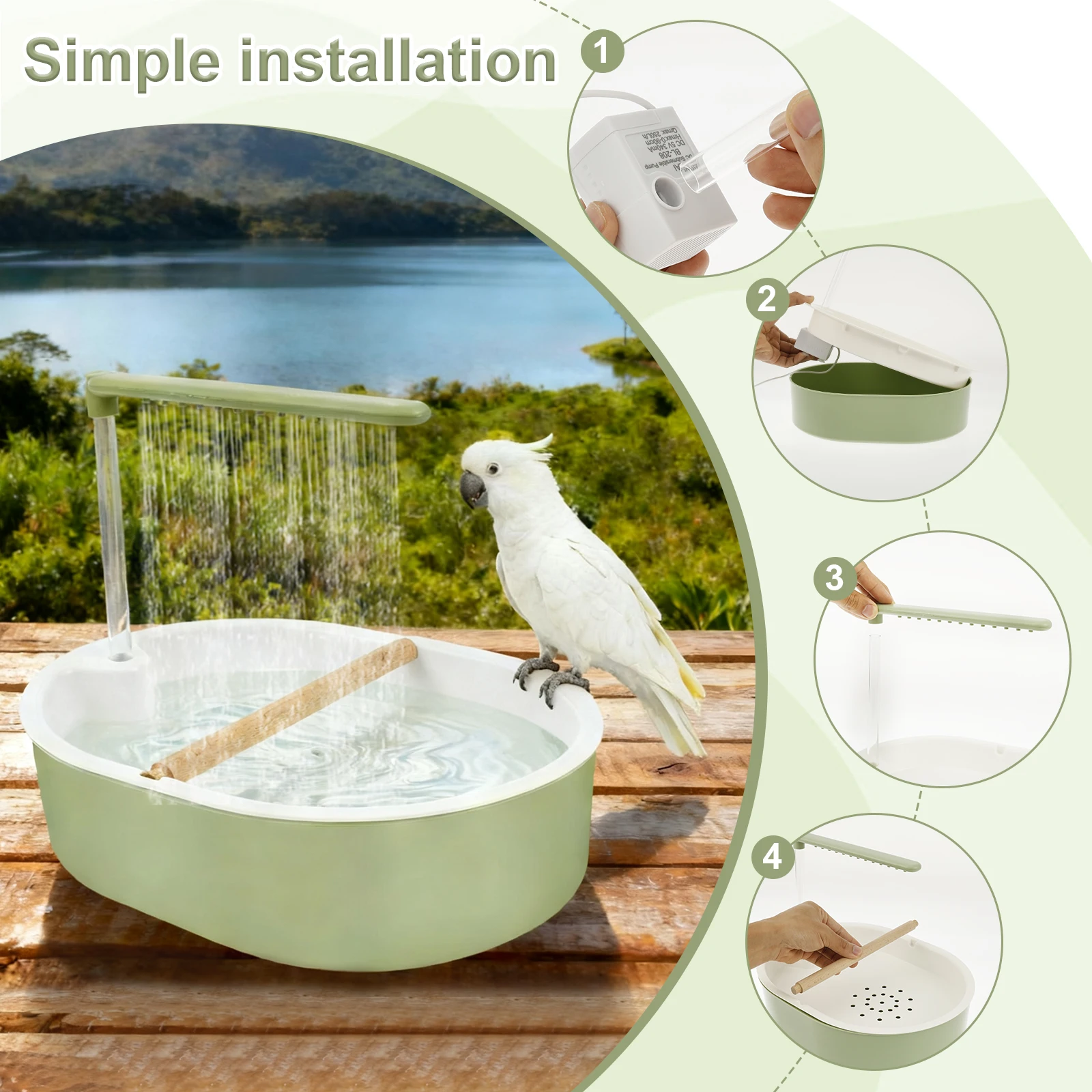 Parrot Automatic Bird Bath Tub - Pet Supplies Plus review and price