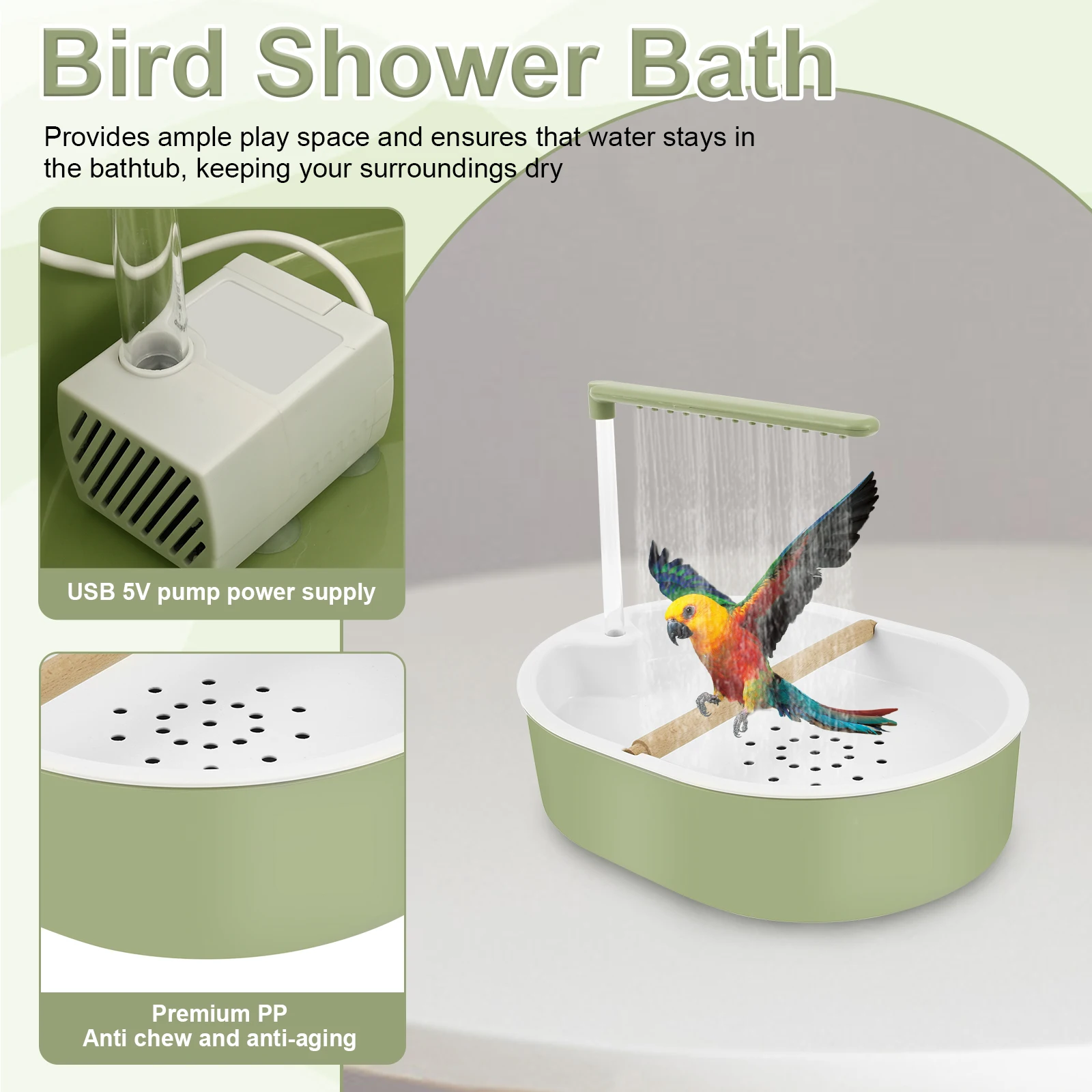 Parrot Automatic Bird Bath Tub - Pet Supplies Plus review and price