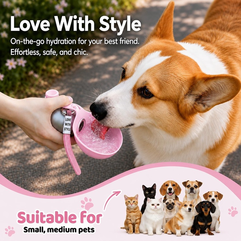 Dog Water Bottle Stainless Ste - Pet Supplies Co review and price