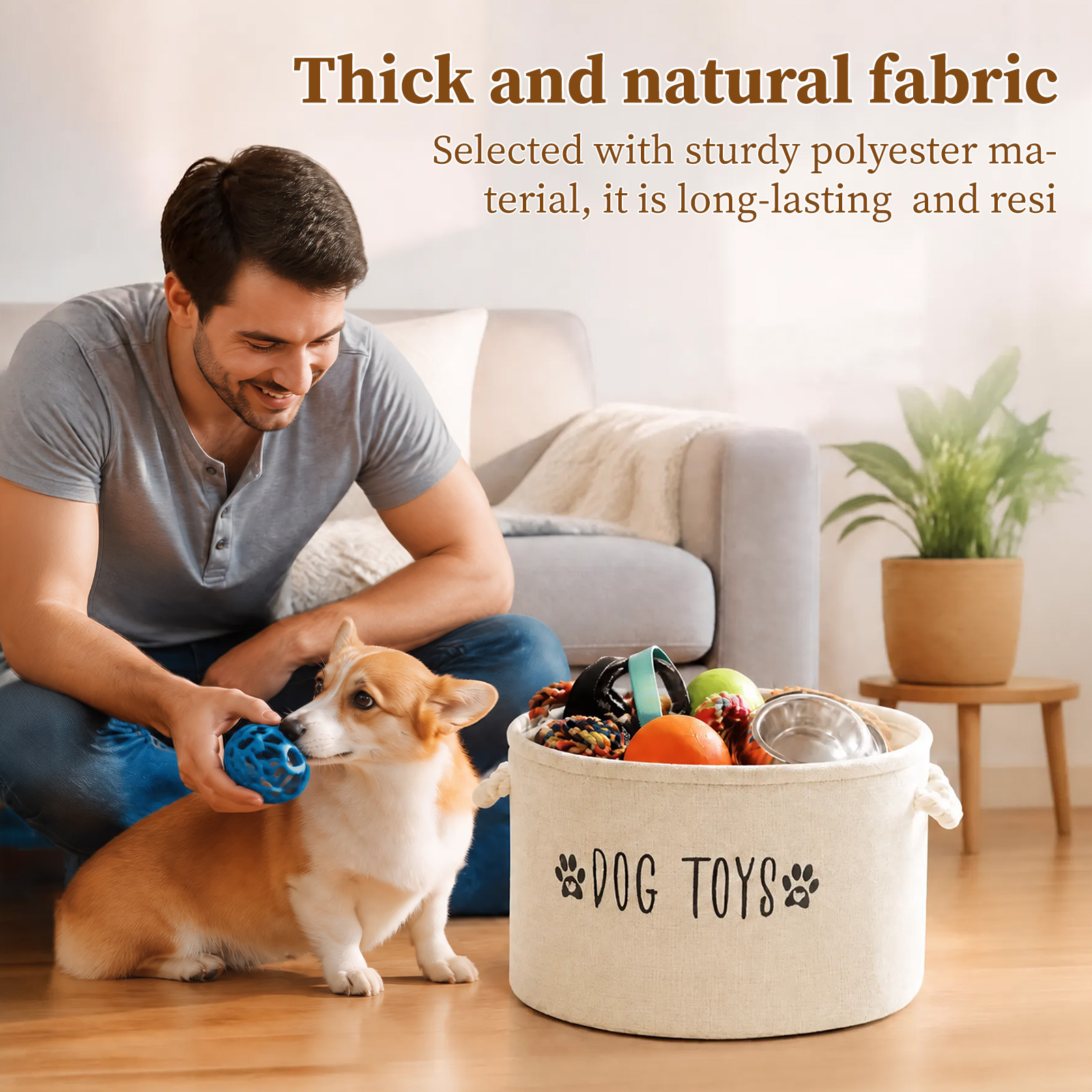 Pet Toy Storage Basket Dog Cat - Pet Supplies Plus review and price