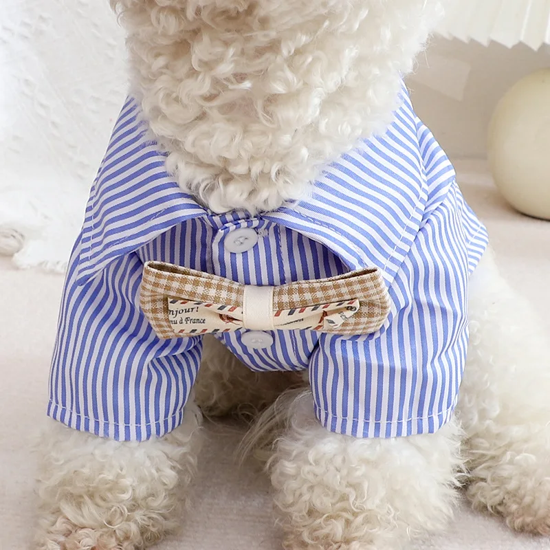 Dog Clothes Bowknot Striped Sh - Pet Supplies Co review and price