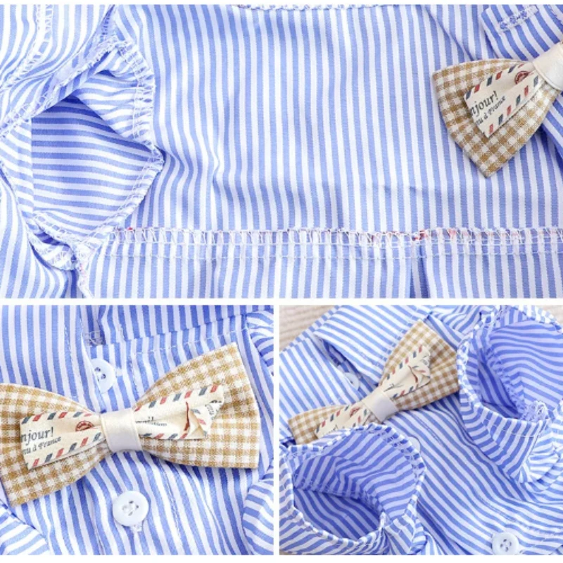 Dog Clothes Bowknot Striped Sh - Pet Supplies Co review and price